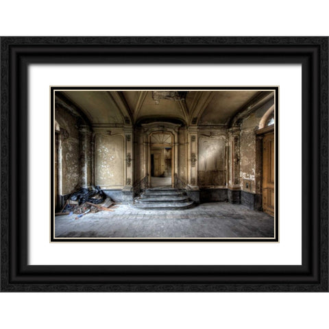 Chateau Venetia Black Ornate Wood Framed Art Print with Double Matting by Sneeuw, Ivo