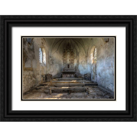 Chapel de la Meuse III Black Ornate Wood Framed Art Print with Double Matting by Sneeuw, Ivo