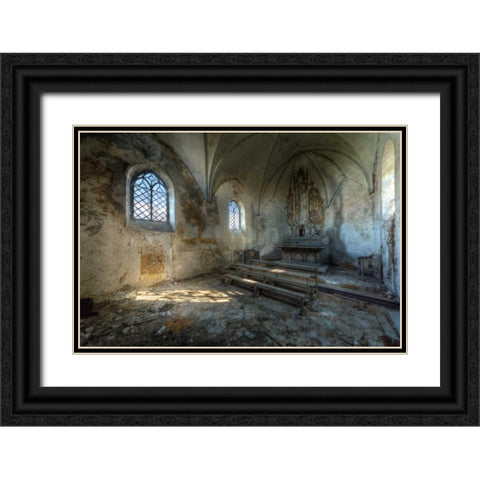 Chapel de la Meuse VI Black Ornate Wood Framed Art Print with Double Matting by Sneeuw, Ivo