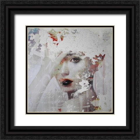 Keep Calm Black Ornate Wood Framed Art Print with Double Matting by Baker, Micha