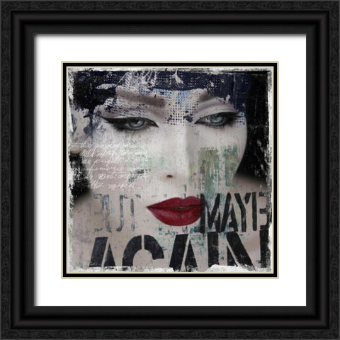 Regrets II Black Ornate Wood Framed Art Print with Double Matting by Baker, Micha