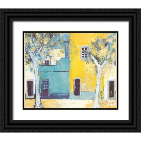 Patio II Black Ornate Wood Framed Art Print with Double Matting by Kruse-kolk, Alie