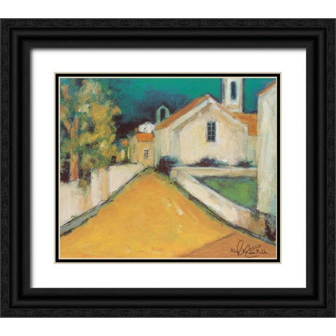 Piazza III Black Ornate Wood Framed Art Print with Double Matting by Kruse-kolk, Alie