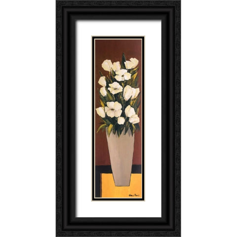 Grey Vase  Black Ornate Wood Framed Art Print with Double Matting by Paus, Hans