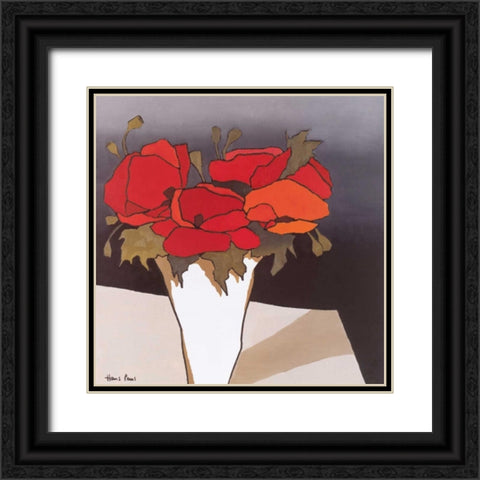 Elegant II Black Ornate Wood Framed Art Print with Double Matting by Paus, Hans