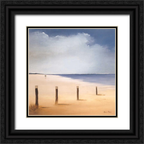 Along the beach I Black Ornate Wood Framed Art Print with Double Matting by Paus, Hans