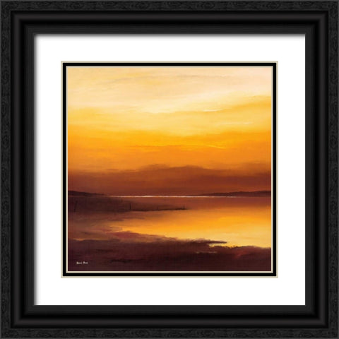 Evening sky I Black Ornate Wood Framed Art Print with Double Matting by Paus, Hans