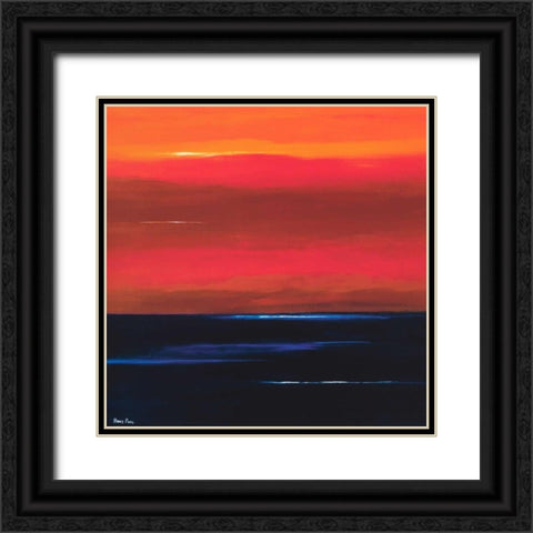 Afterglow I Black Ornate Wood Framed Art Print with Double Matting by Paus, Hans