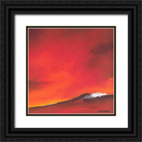 Waving line II Black Ornate Wood Framed Art Print with Double Matting by Schrooten, Andre