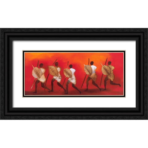 Figuras II Black Ornate Wood Framed Art Print with Double Matting by Noordhuis, Jan Eelse