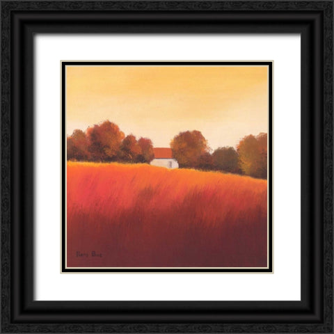 Scarlet Landscape IV Black Ornate Wood Framed Art Print with Double Matting by Paus, Hans