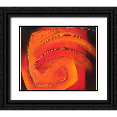 in motion II Black Ornate Wood Framed Art Print with Double Matting by Liesbet, Optendress