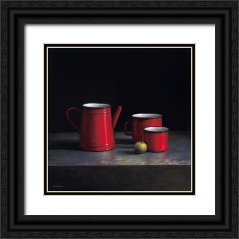 Pots and pans II Black Ornate Wood Framed Art Print with Double Matting by van Riswick, Jos