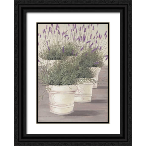 Lavender Black Ornate Wood Framed Art Print with Double Matting by Paus, Hans