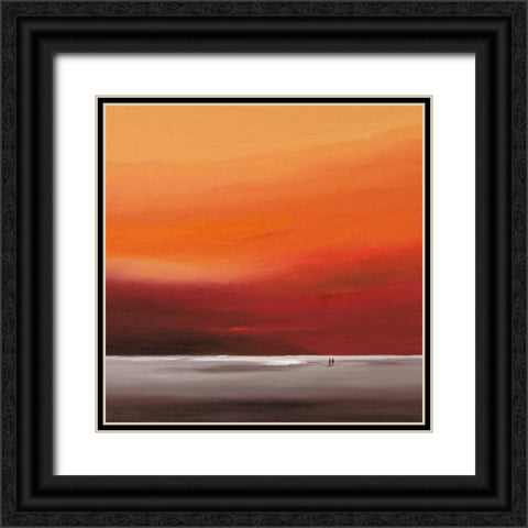 Attractive red II Black Ornate Wood Framed Art Print with Double Matting by Paus, Hans