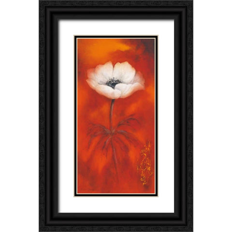 Anemone II Black Ornate Wood Framed Art Print with Double Matting by Jansma, Betty