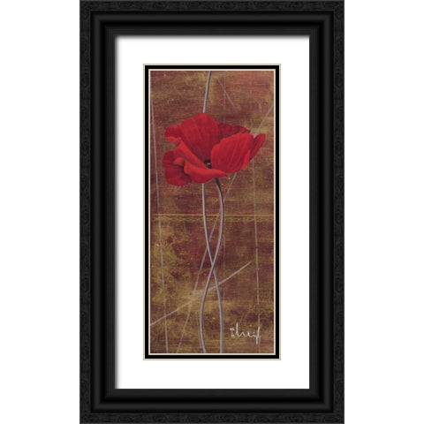 Antique Red II Black Ornate Wood Framed Art Print with Double Matting by Paus, Hans