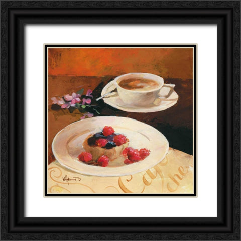 Cafe Grande IV Black Ornate Wood Framed Art Print with Double Matting by Haenraets, Willem