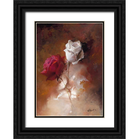 A Couple I Black Ornate Wood Framed Art Print with Double Matting by Haenraets, Willem