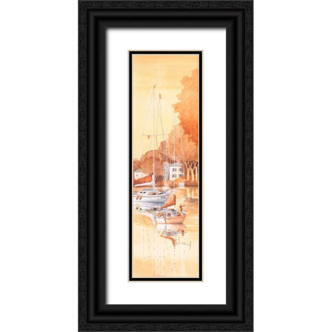 Seaside III Black Ornate Wood Framed Art Print with Double Matting by Franz, Heigl