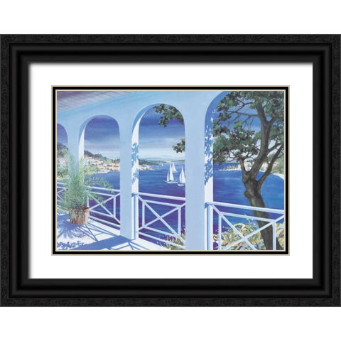 Seascape II Black Ornate Wood Framed Art Print with Double Matting by Heigl, Franz
