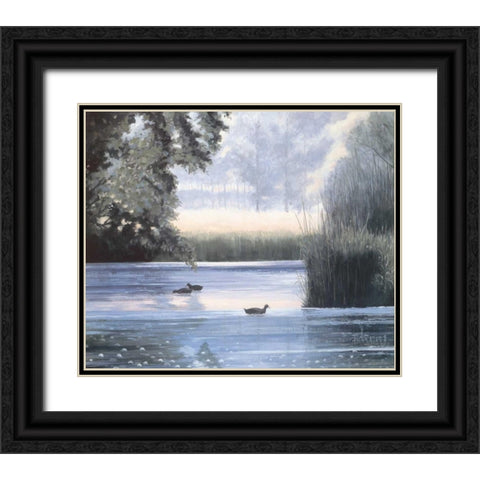 Water base II Black Ornate Wood Framed Art Print with Double Matting by Heigl, Franz