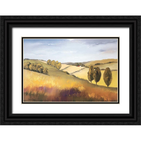 The cottswold II Black Ornate Wood Framed Art Print with Double Matting by Paus, Hans