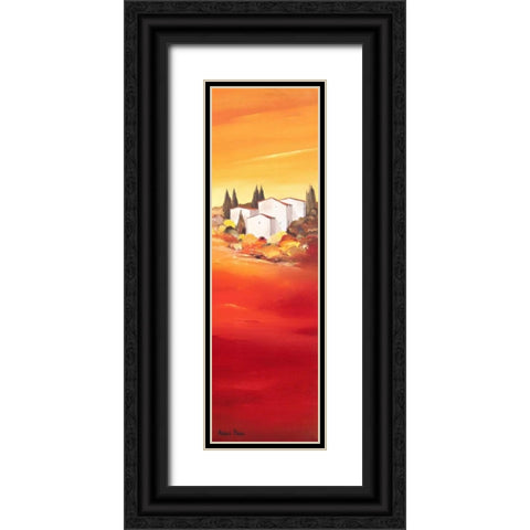 Tuscan red II Black Ornate Wood Framed Art Print with Double Matting by Paus, Hans