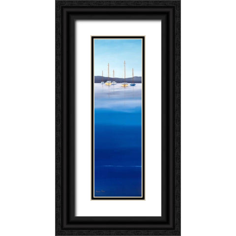 Waterline I Black Ornate Wood Framed Art Print with Double Matting by Paus, Hans