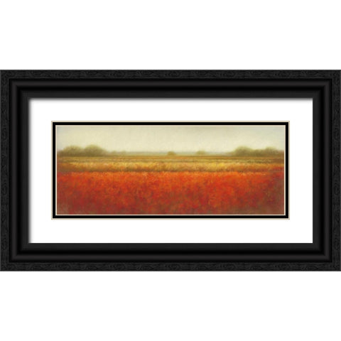 Field of poppies Black Ornate Wood Framed Art Print with Double Matting by Dolieslager, Hans