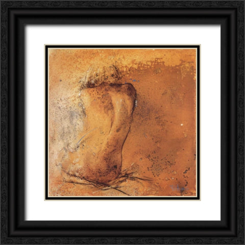 Nude II Black Ornate Wood Framed Art Print with Double Matting by Vriesendorp, Heleen