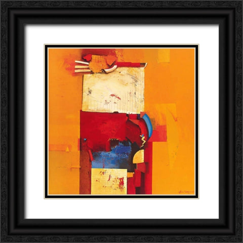 Game over Black Ornate Wood Framed Art Print with Double Matting by den Boon, Theo