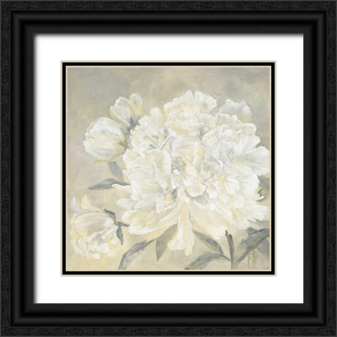 Paeonia I Black Ornate Wood Framed Art Print with Double Matting by Roseboom, Jettie