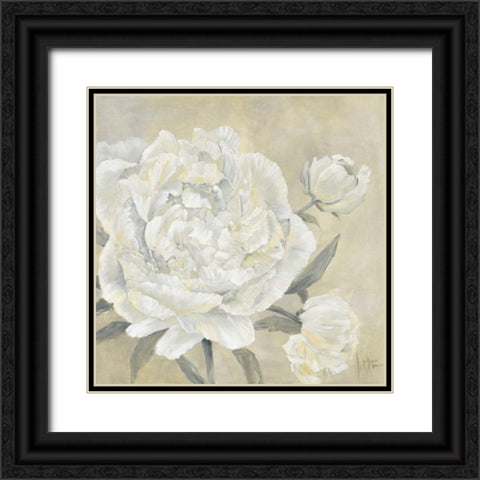 Paeonia II Black Ornate Wood Framed Art Print with Double Matting by Roseboom, Jettie