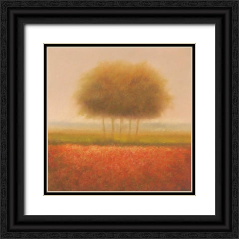 Orange group of trees Black Ornate Wood Framed Art Print with Double Matting by Dolieslager, Hans