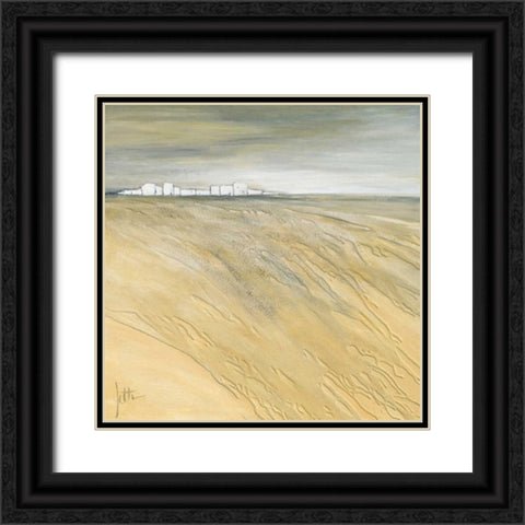 Waving landscape I Black Ornate Wood Framed Art Print with Double Matting by Roseboom, Jettie