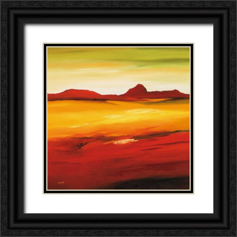 Australian landscape II Black Ornate Wood Framed Art Print with Double Matting by Schrooten, Andre