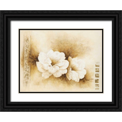Modest beauty I Black Ornate Wood Framed Art Print with Double Matting by Jansma, Betty
