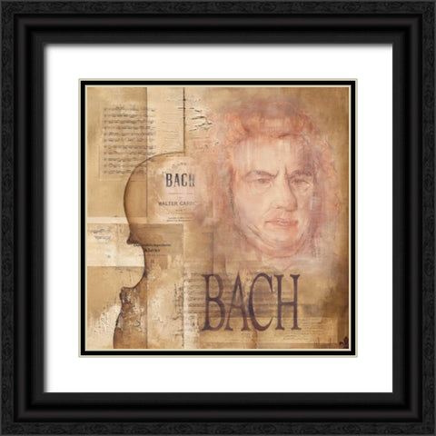A tribute to Bach Black Ornate Wood Framed Art Print with Double Matting by Oudkerk, Marie-Louise