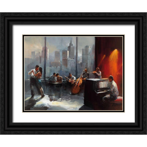 Room with a View I Black Ornate Wood Framed Art Print with Double Matting by Haenraets, Willem