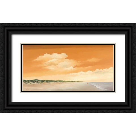 Along the Sea II Black Ornate Wood Framed Art Print with Double Matting by Paus, Hans