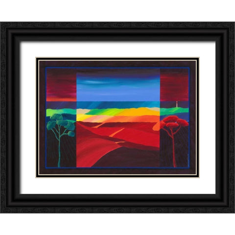 Lighthouse II Black Ornate Wood Framed Art Print with Double Matting by van Oostmalle, Cees