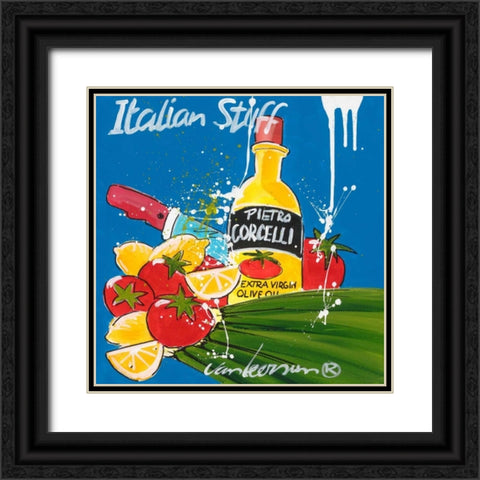 Italian stuff Black Ornate Wood Framed Art Print with Double Matting by van Leersum, El