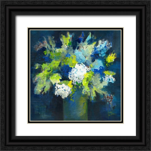 Bleu Black Ornate Wood Framed Art Print with Double Matting by Roseboom, Jettie