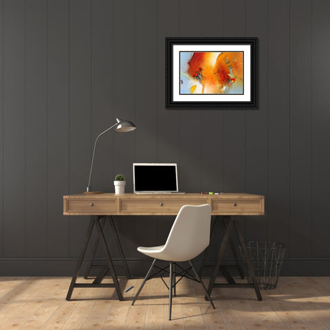 Spuren in die Zukunft Black Ornate Wood Framed Art Print with Double Matting by Hansl, Alfred