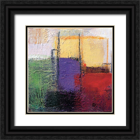 Violet Static III Black Ornate Wood Framed Art Print with Double Matting by Danckaert, Bea