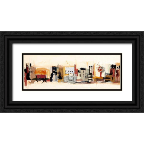 Begegnungen III Black Ornate Wood Framed Art Print with Double Matting by Bonciani, Celina