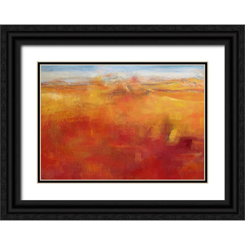 Weites Land III Black Ornate Wood Framed Art Print with Double Matting by Ohland, Christa
