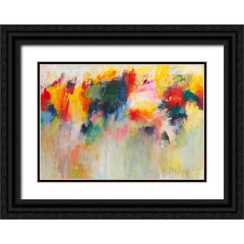 Farbklange IV Black Ornate Wood Framed Art Print with Double Matting by Ohland, Christa