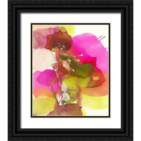 Blossoms Abstracts Black Ornate Wood Framed Art Print with Double Matting by Witt, El